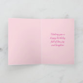 ネイスバレリーナ誕生日ピンク紫の年齢7カード カード (内部)