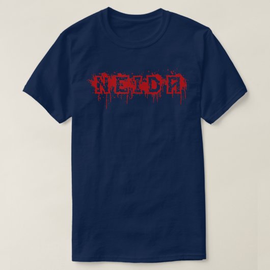 ネイダ名ハロウィーンの衣装パーソナライズされた Tシャツ (デザイン正面)