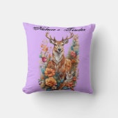 ネイチャーの柔らお洒落かな鹿と子鹿 クッション (正面)