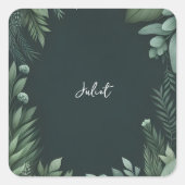 ネイチャーガーデンプラント ダークグリーン ブライダルシャワー スクエアシール (正面)