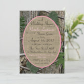 ネイチャーズカモフラージュブライダルシャワーピンク 招待状 (スタンド正面)