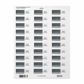 ネイチャーズカラー：海差出人住所ラベル ラベル (フルシート)