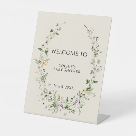 ネイチャーズガーデンインスパイアベイビーシャワーへようこそ 台座サイン (正面)