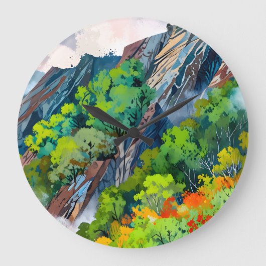 ネイチャーズキャンバス ラージ壁時計 (正面)