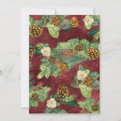 ネイチャーズクリスマスウィンターホリデーマグノリアnパイン 招待状 (正面)