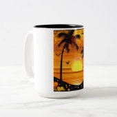 ネイチャーズセレニティキャンバスプリント – トランタルランドスキャップ ツートーンマグカップ (正面左)