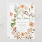 ネイチャーズディライトキツネベビーシャワー招待状 招待状 (正面)