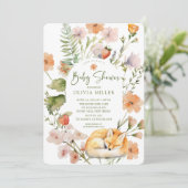 ネイチャーズディライトキツネベビーシャワー招待状 招待状 (スタンド正面)