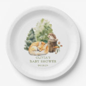 ネイチャーズディライトキツネベビーシャワー ペーパープレート (正面)