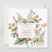 ネイチャーズディライトキツネベビーシャワー 招待状 (正面)