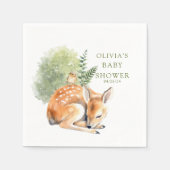 ネイチャーズディライトディアベイビーシャワーのお願い スタンダードカクテルナプキン (正面)