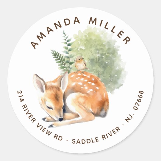 ネイチャーズディライトディアベビーシャワー住所 シール (正面)