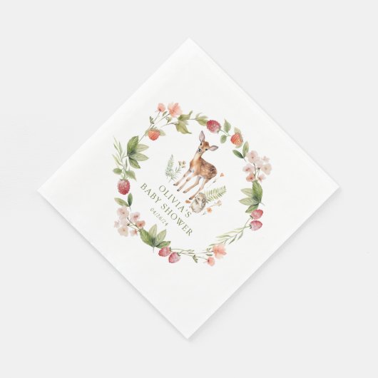 ネイチャーズディライトディアベビーシャワー スタンダードランチョンナプキン (角)