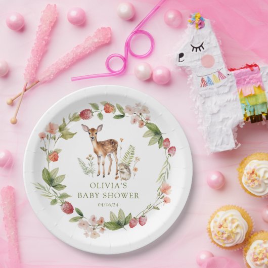 ネイチャーズディライトディアベビーシャワー ペーパープレート (パーティー)