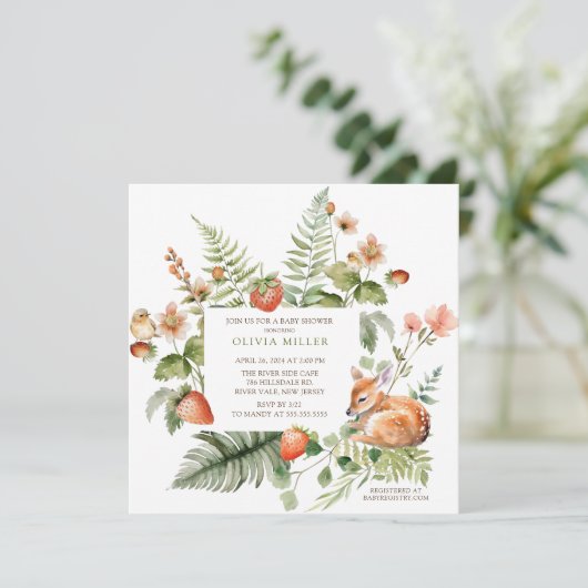 ネイチャーズディライトディアベビーシャワー 招待状 (スタンド正面)