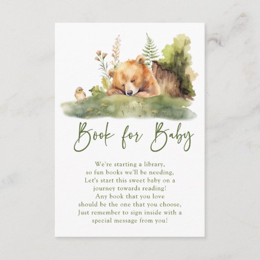 ネイチャーズディライトベアーブックベビー エンクロージャーカード (正面)