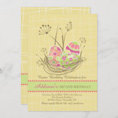 ネイチャーズネストイースターバースデーパーティーの招待状 招待状 (正面/裏面)