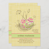 ネイチャーズネストベビーシャワー招待状 招待状 (正面/裏面)