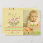 ネイチャーズネスト·フォト·バースデー·パーティーの招待 招待状 (正面/裏面)