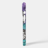 ネイチャーズパレット:紫、ティール(緑がかった色)、青の壮麗 Case-Mate iPhoneケース (裏面 / 左)