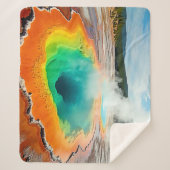 ネイチャーズホットカラフル春アート シェルパブランケット (正面)