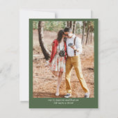 ネイチャーズラブグリーンリーリースフォトウェディング招待状 (裏面)