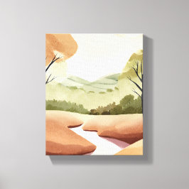 ネイチャーズリバー | 自然水彩風景 キャンバスプリント