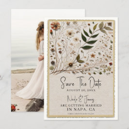 ネイチャーズ ビューティー ボタニカル フラワー&リーフ ウェディング 招待状