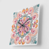 ネイチャーズ·ブリス スクエア壁時計 (傾斜)