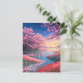 ネイチャー万華鏡のように千変万化するパターン ポストカード (スタンド正面)