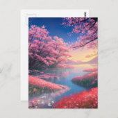 ネイチャー万華鏡のように千変万化するパターン ポストカード (正面/裏面)