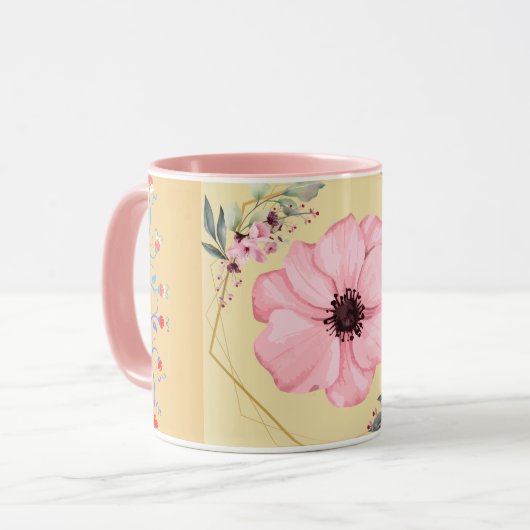 ネイチャー春桜フローラグラフィックアート マグカップ (正面左)