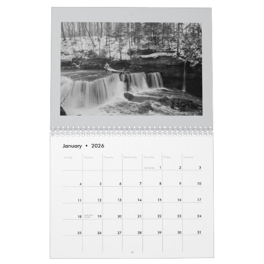 ネイチャー美しいのまわりにAll Us 2025 カレンダー (1月 2026)