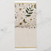 ネイチャー美しい植物花結婚のメニュー メニュー (裏面)