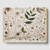 ネイチャー美しい植物花葉と結婚s ゲストブック (裏面)