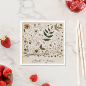 ネイチャー美しい植物花葉と結婚s スタンダードカクテルナプキン (インサイチュ)