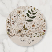 ネイチャー美しい植物花葉と結婚s フェイバータグ (裏面)