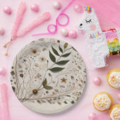 ネイチャー美しい植物花葉と結婚s ペーパープレート (パーティー)