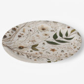 ネイチャー美しい植物花葉と結婚s ペーパープレート (アングル)