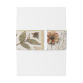 ネイチャー美しい植物花葉と結婚s 招待状ベリーバンド (裏面例)