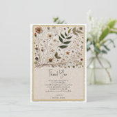 ネイチャー美しい植物花葉と結婚s 招待状 (スタンド正面)