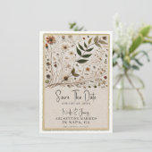 ネイチャー美しい植物花葉と結婚s 招待状 (スタンド正面)