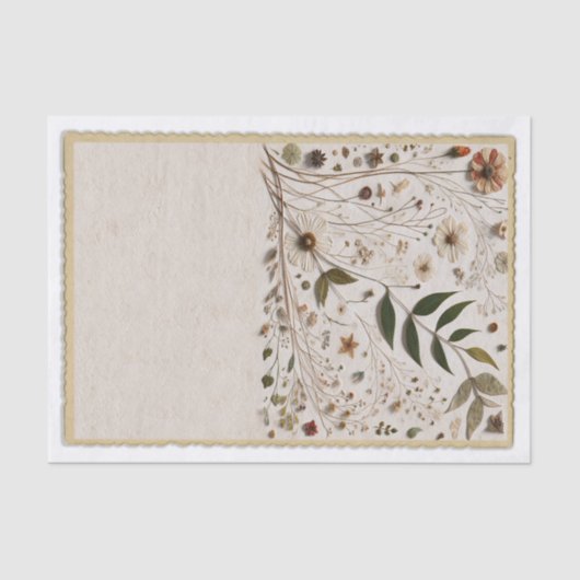 ネイチャー美しい植物花葉と結婚s 薄葉紙 (正面)
