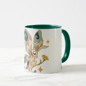 ネイチャー調和妖精バタフライグラフィックアート マグカップ (正面右)