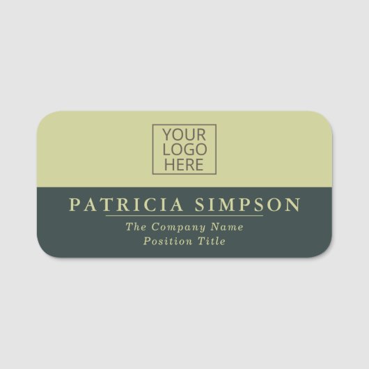 ネイチャー調和：ハンターグリーン&ピスタチオ黄 名札 (正面)