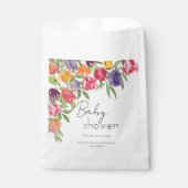 ネイチャー賛美ズチューリップと緑の赤ちゃんシャワー フェイバーバッグ (正面)