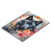 ネイチャー魔法魅力的 – オオカミin the Flower Parad ノートブック (左側)