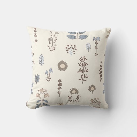 ネイチャーTouchブルーブラウン装飾用クッション クッション (正面)