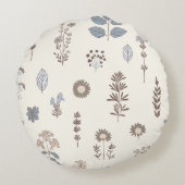 ネイチャーTouchブルーブラウン ラウンドクッション (裏面)