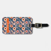 ネイティパーソナライズされたズ花模様荷札 ラゲッジタグ (正面横)